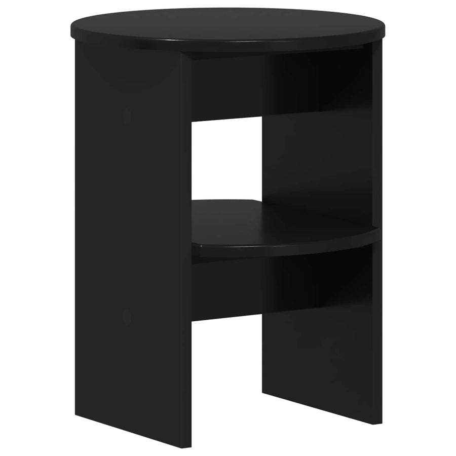 Bijzetkast 2 pcs Zwart Ø40 x 50 cm Geconstrueerd hout