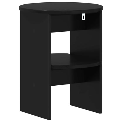 Bijzetkast 2 pcs Zwart Ø40 x 50 cm Geconstrueerd hout