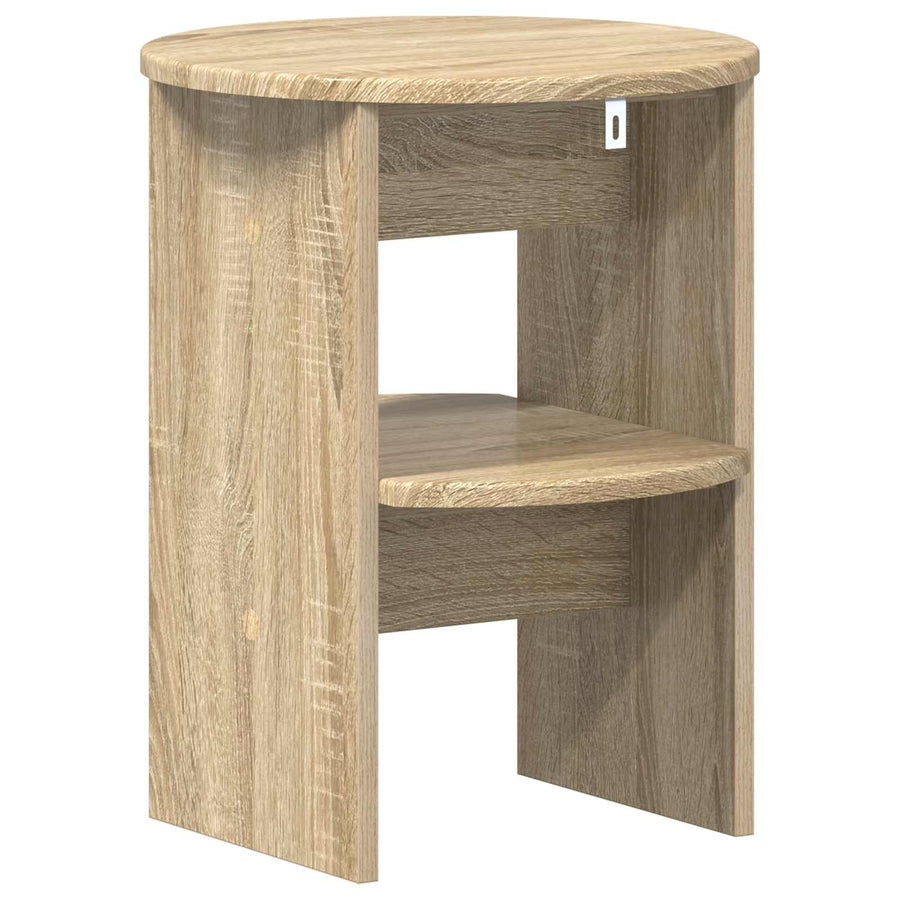 Bijzetkast 2 pcs Sonoma Eiken Ø40 x 50 cm Geconstrueerd hout