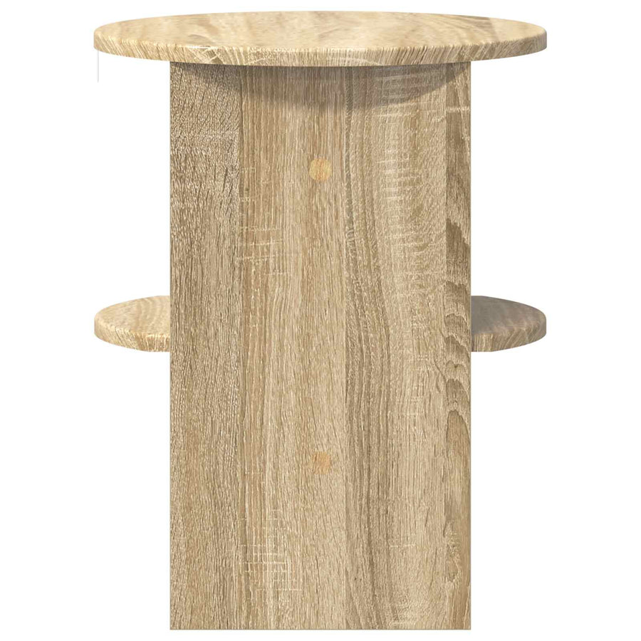 Bijzetkast 2 pcs Sonoma Eiken Ø40 x 50 cm Geconstrueerd hout