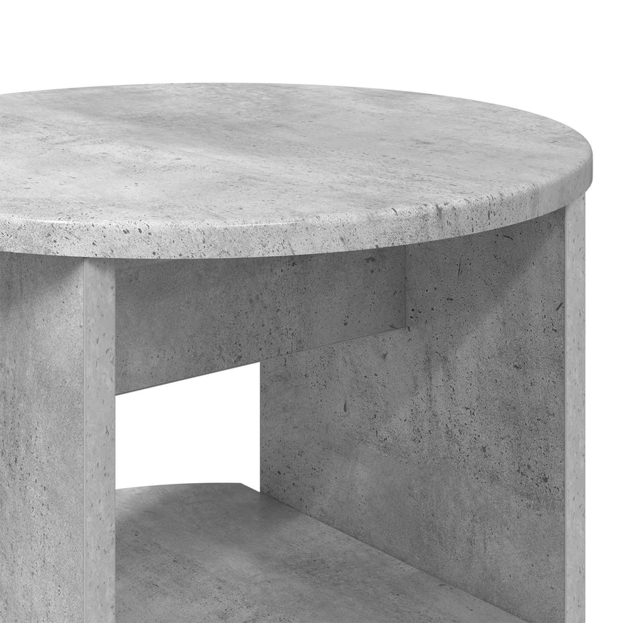Bijzetkast Beton Grijs Ø40 x 50 cm Geconstrueerd hout