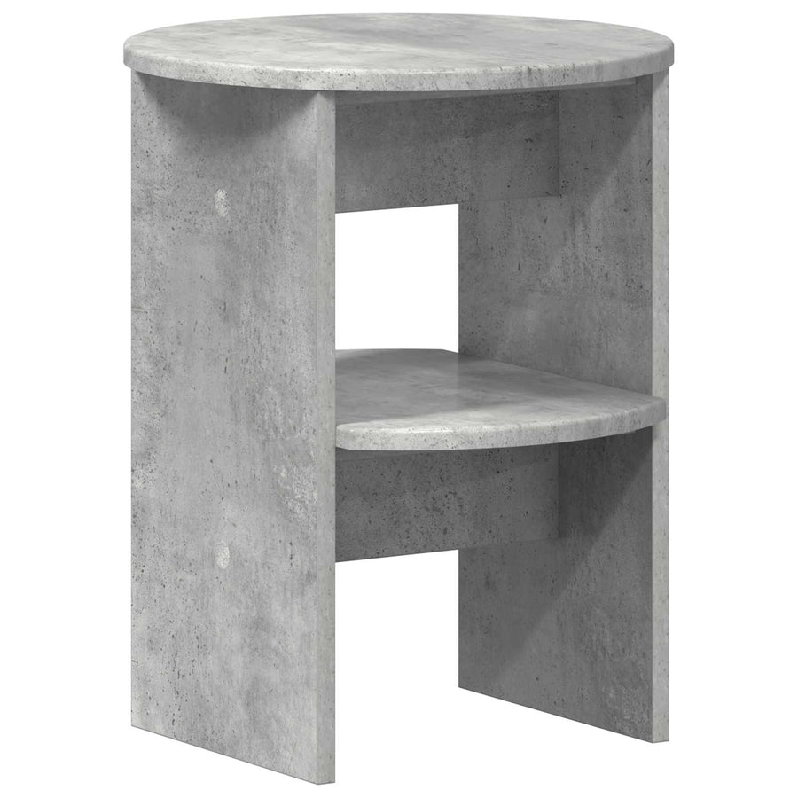 Bijzetkast Beton Grijs Ø40 x 50 cm Geconstrueerd hout