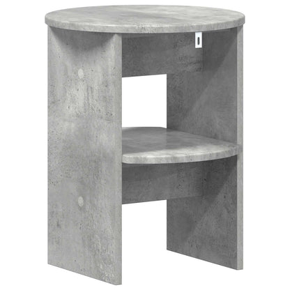 Bijzetkast Beton Grijs Ø40 x 50 cm Geconstrueerd hout