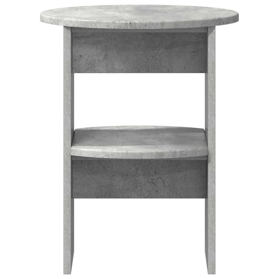 Bijzetkast Beton Grijs Ø40 x 50 cm Geconstrueerd hout