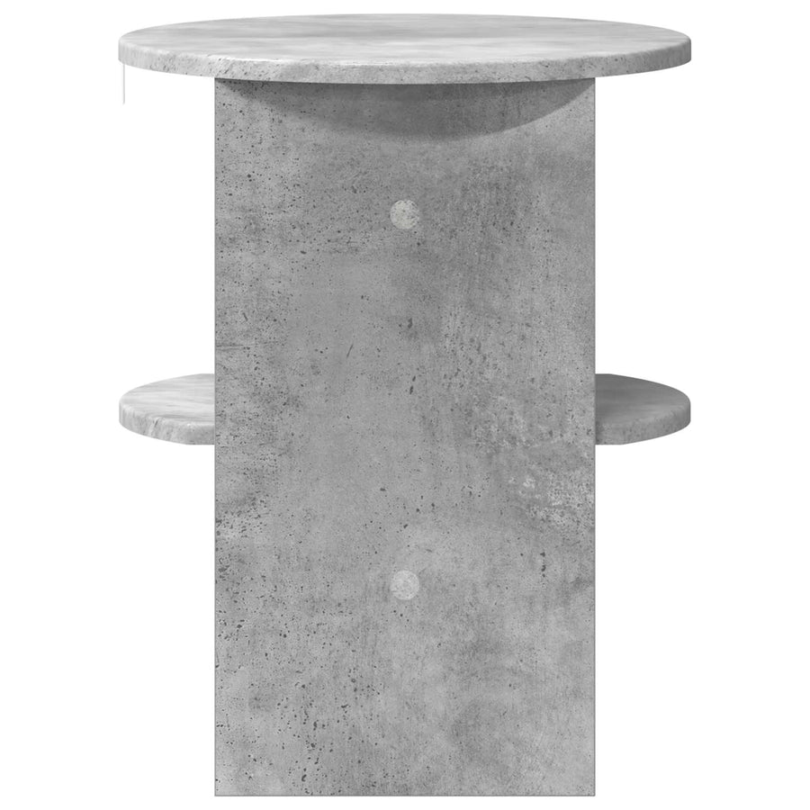 Bijzetkast Beton Grijs Ø40 x 50 cm Geconstrueerd hout
