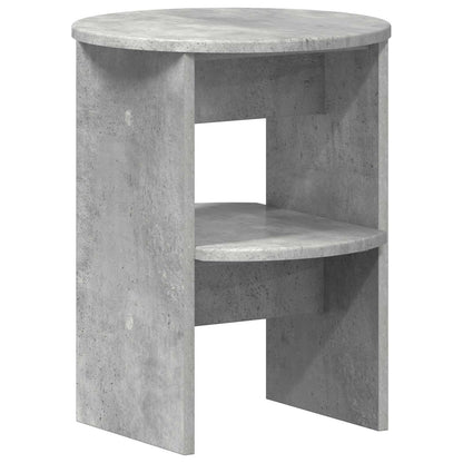 Bijzetkast 2 pcs Beton Grijs Ø40 x 50 cm Geconstrueerd hout