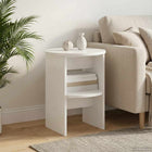 Side Cabinet High Gloss White Ø40 x 50 cm Engineered Wood