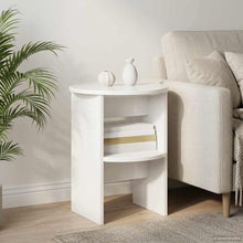 Bijzetkast 2 pcs Hoogglans Wit Ø40 x 50 cm Geconstrueerd hout