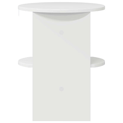 Bijzetkast 2 pcs Hoogglans Wit Ø40 x 50 cm Geconstrueerd hout