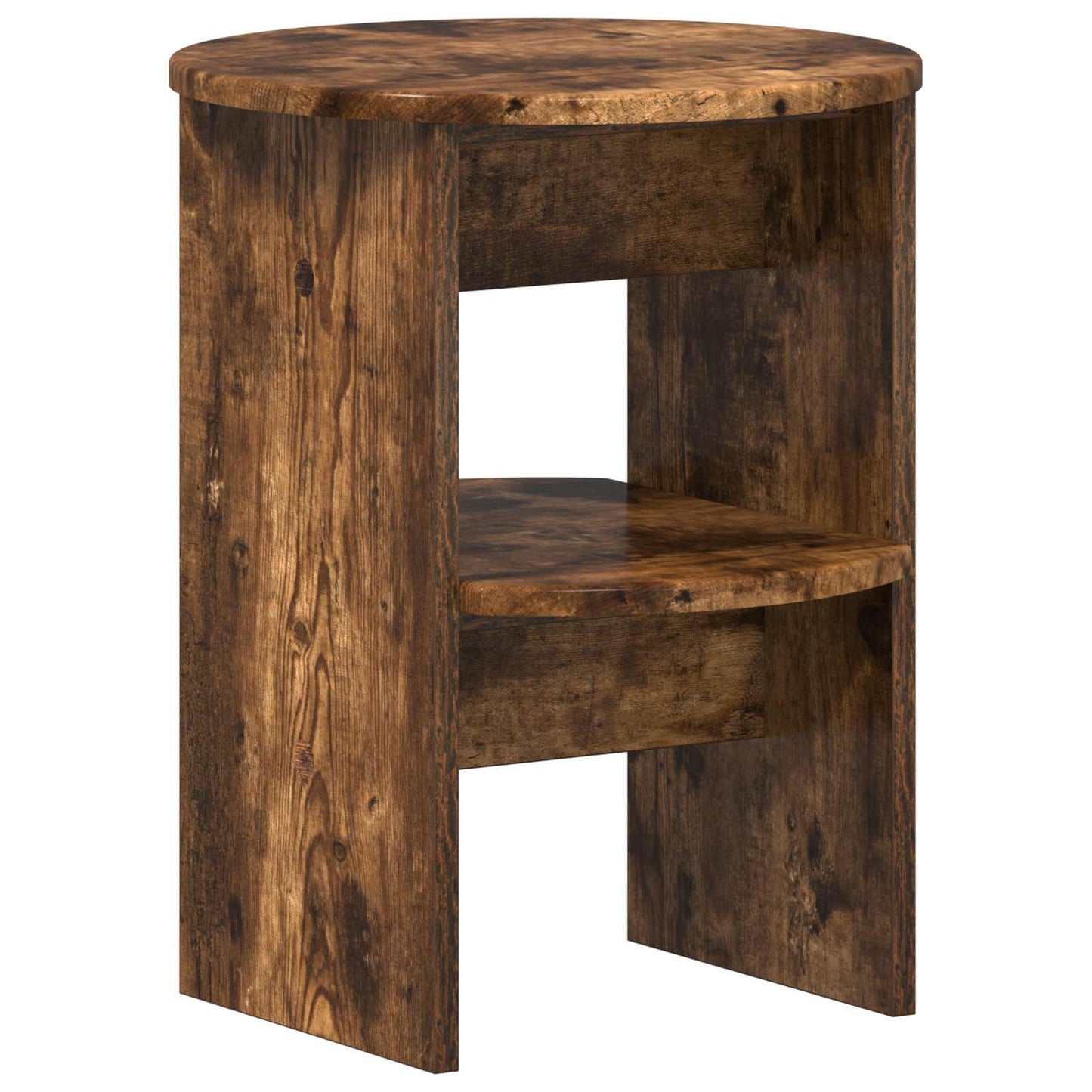 Bijzetkast 2 pcs Gerookte Eik Ø40 x 50 cm Geconstrueerd hout