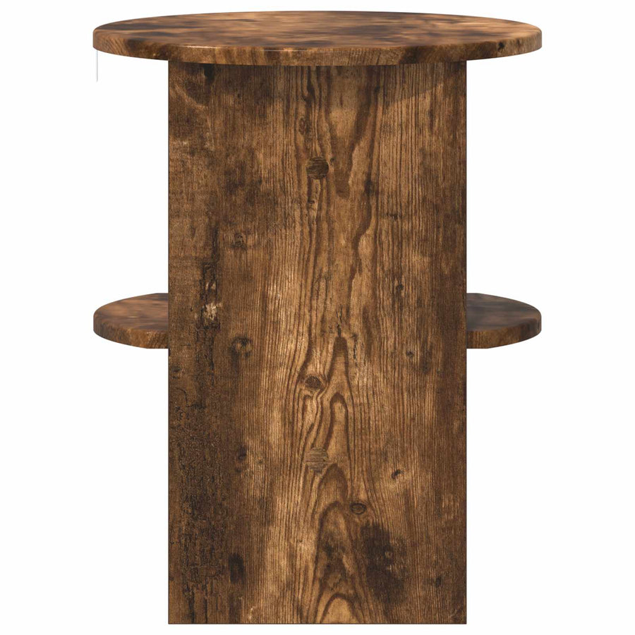 Bijzetkast 2 pcs Gerookte Eik Ø40 x 50 cm Geconstrueerd hout