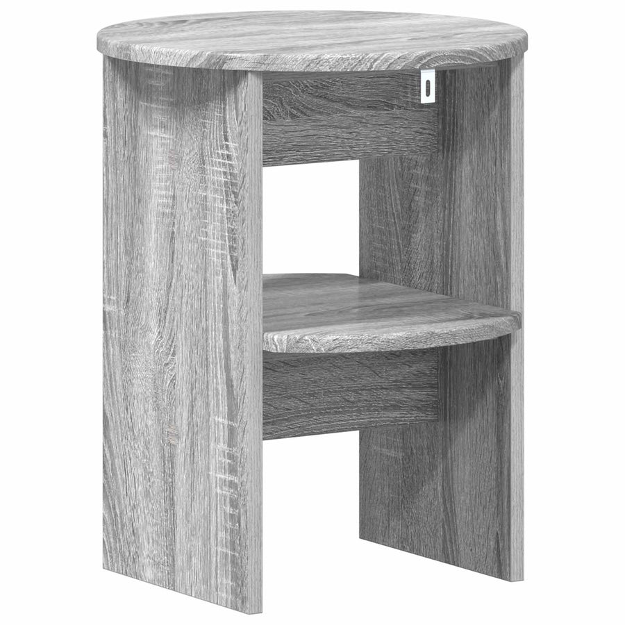 Bijzetkast Grijze Sonoma Ø40 x 50 cm Geconstrueerd hout