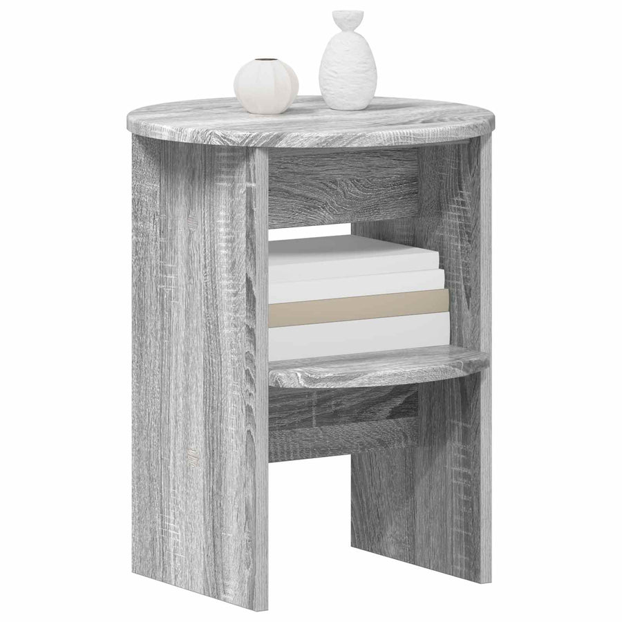 Bijzetkast Grijze Sonoma Ø40 x 50 cm Geconstrueerd hout
