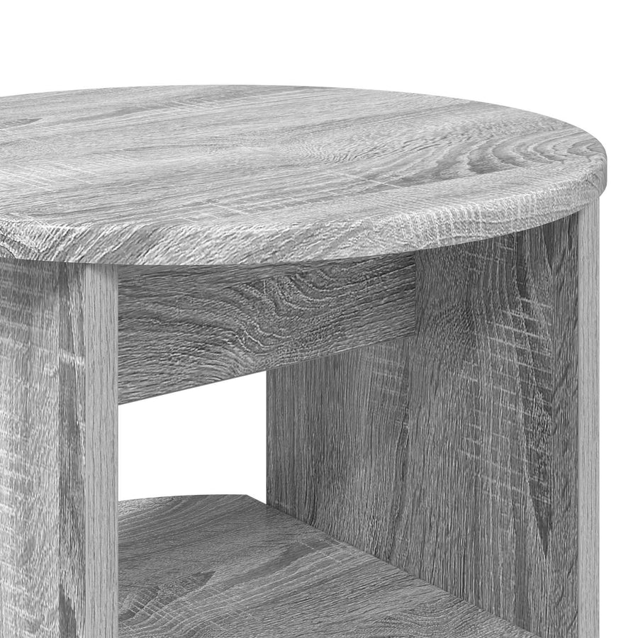 Bijzetkast 2 pcs Grijze Sonoma Ø40 x 50 cm Geconstrueerd hout