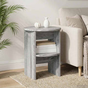 Bijzetkast set 2 stuks grijs 40x50 cm geconstrueerd hout
