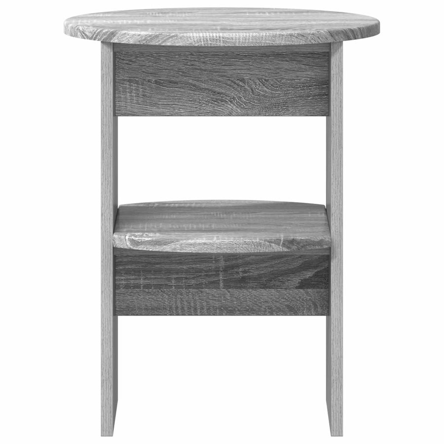 Bijzetkast 2 pcs Grijze Sonoma Ø40 x 50 cm Geconstrueerd hout
