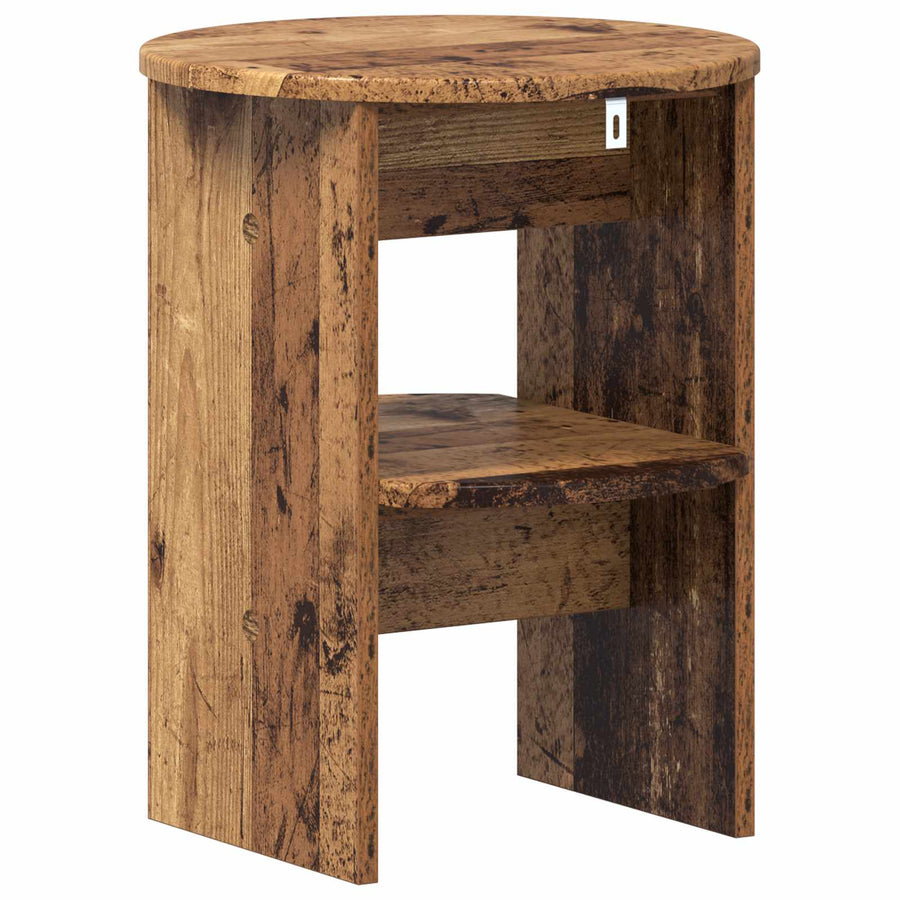 Bijzetkast Oudhout Ø40 x 50 cm Geconstrueerd hout