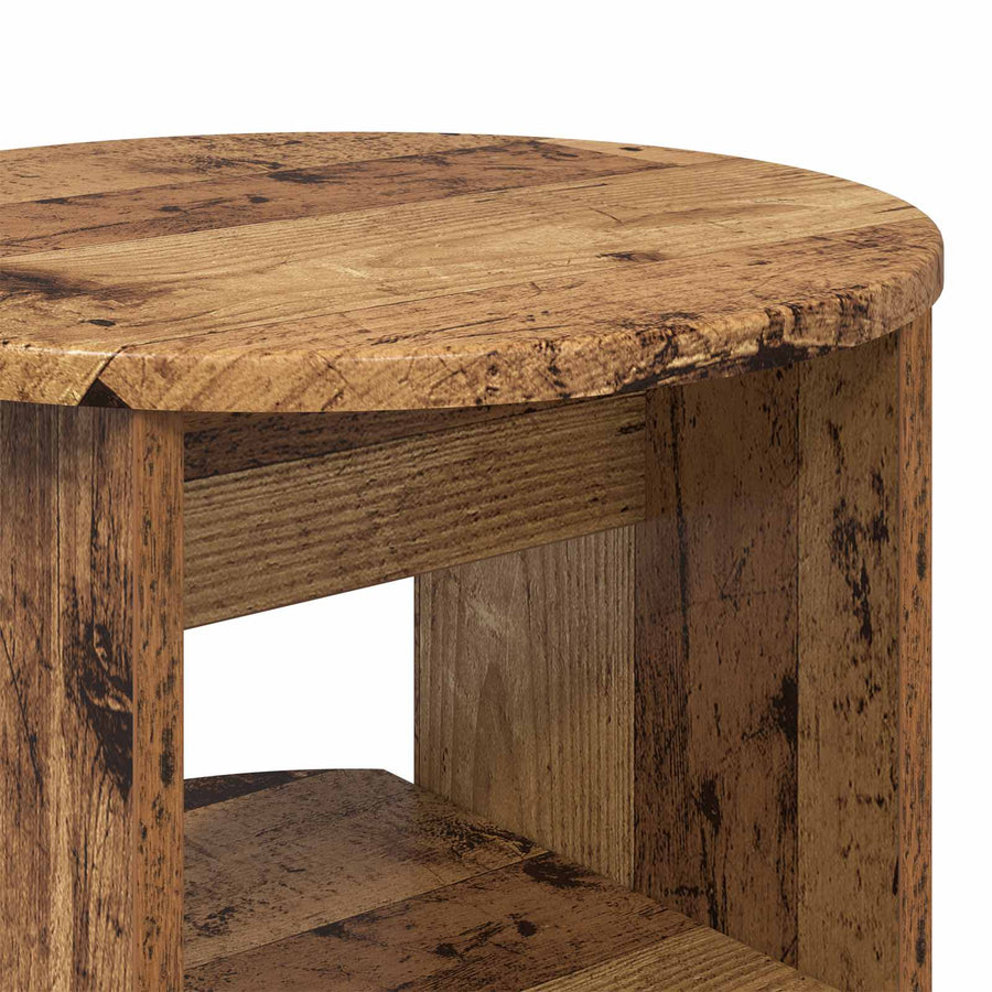 Bijzetkast 2 pcs Oudhout Ø40 x 50 cm Geconstrueerd hout
