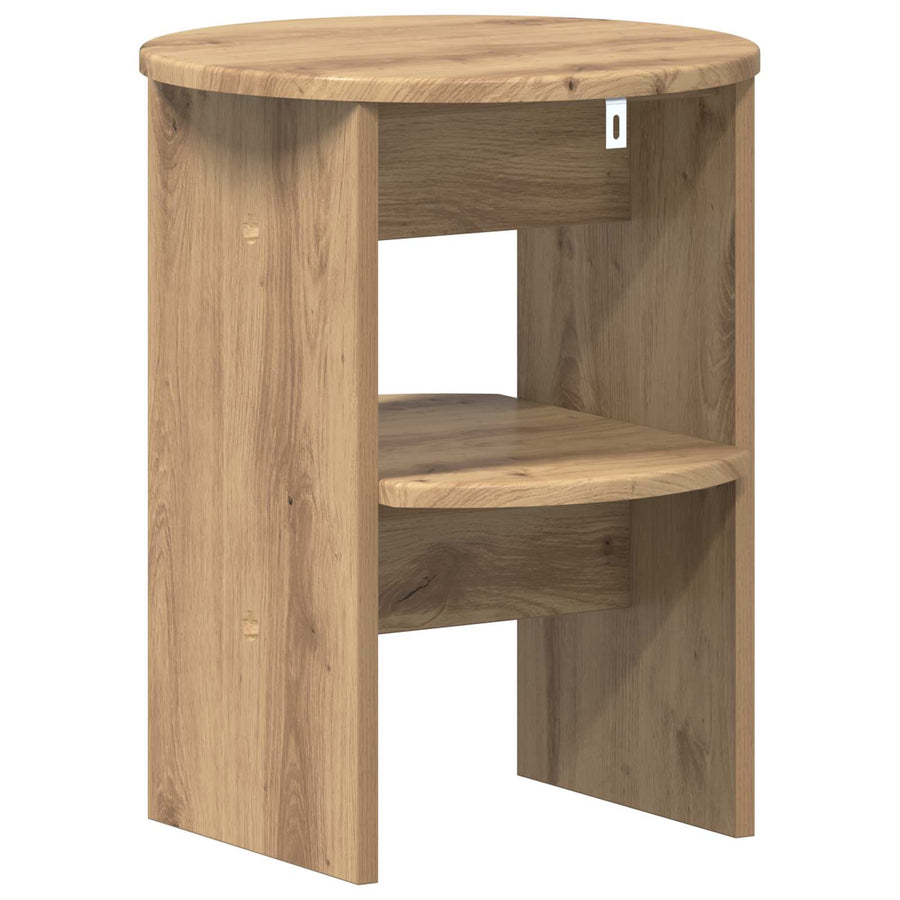 Bijzetkast 2 pcs Artisan Eik Ø40 x 50 cm Geconstrueerd hout