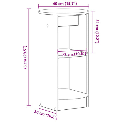 Bijzetkast Wit Geconstrueerd hout