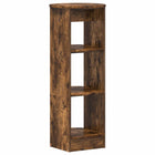 Bijzetkast gerookte eik 40x40x100 cm geconstrueerd hout