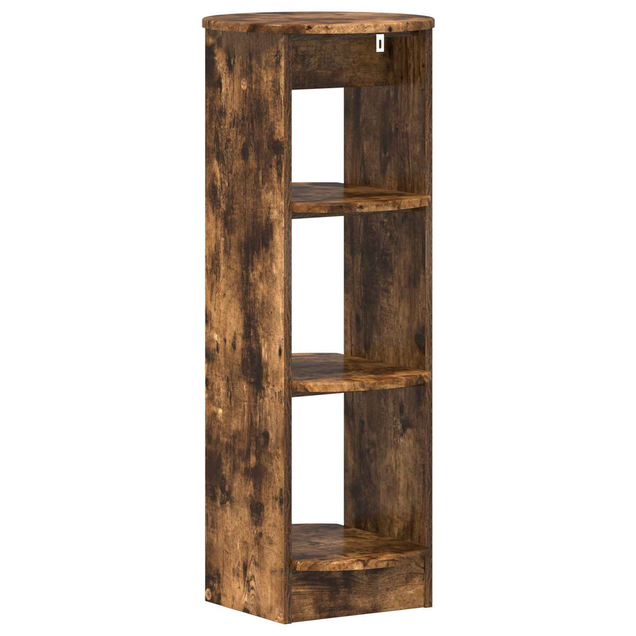 Bijzetkast Gerookte Eik 40 x 40 x 100 cm Geconstrueerd hout