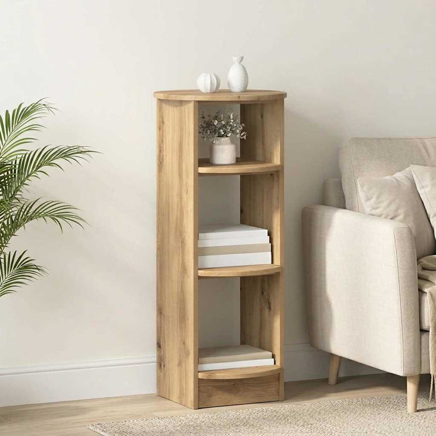 Bijzetkast Artisanaal eiken 40 x 40 x 100 cm Geconstrueerd hout