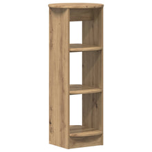 Bijzetkast Artisanaal eiken 40 x 40 x 100 cm Geconstrueerd hout