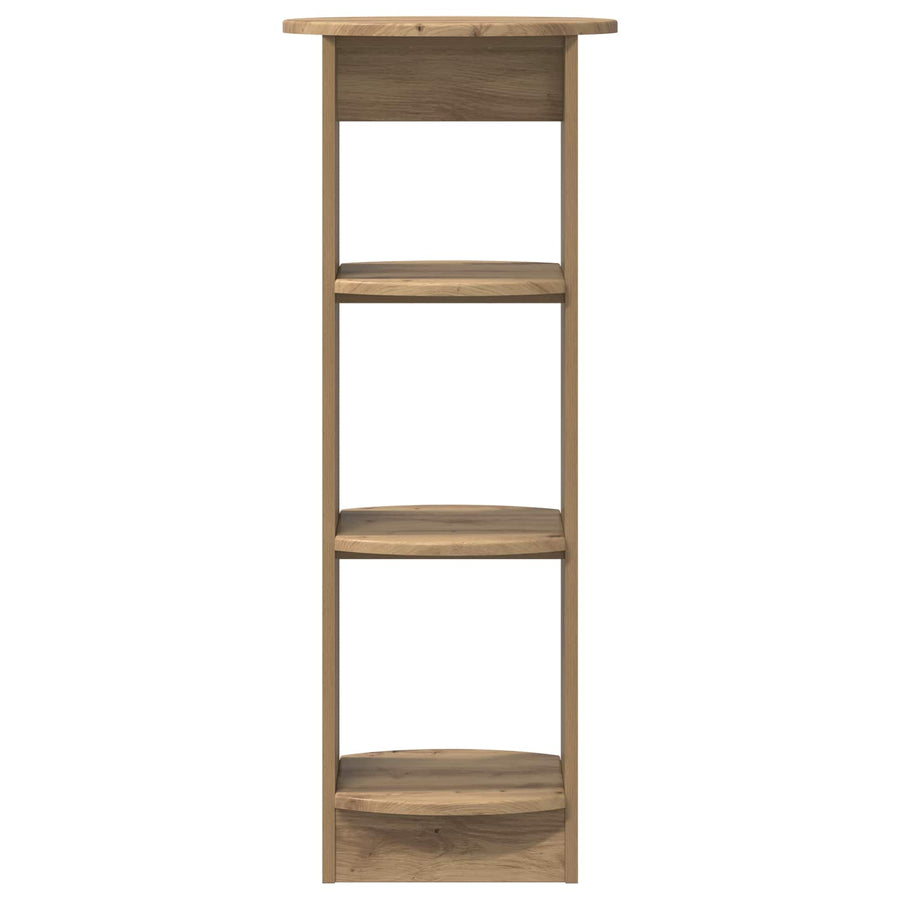 Bijzetkast Artisanaal eiken 40 x 40 x 100 cm Geconstrueerd hout