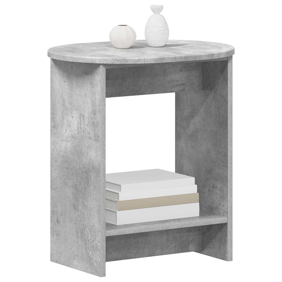 Bijzettafel Beton Grijs 50 x 39,5 x 55 cm Geconstrueerd hout