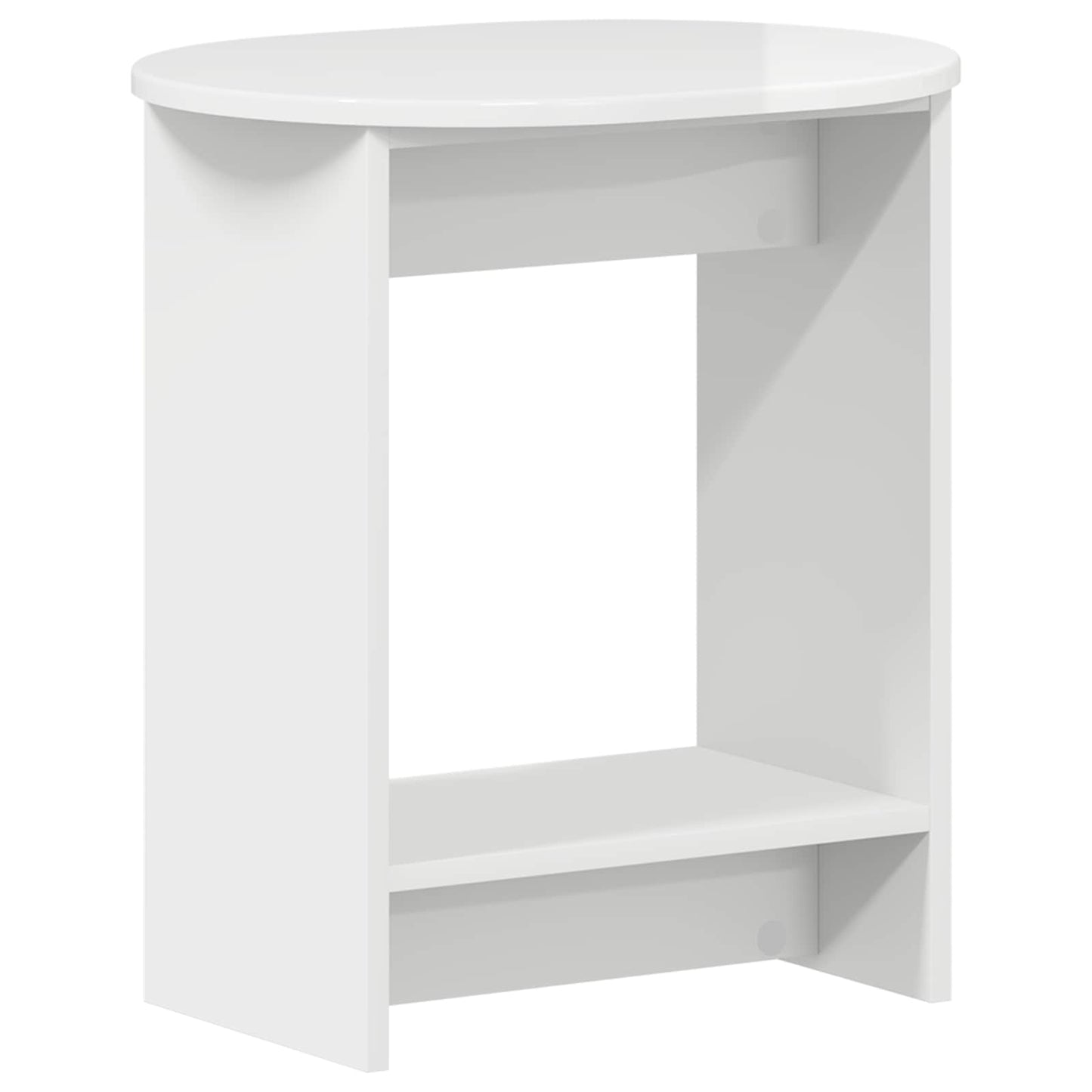 Bijzettafel Hoogglans Wit 50 x 39,5 x 55 cm Geconstrueerd hout