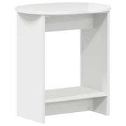 Bijzettafel 50x39,5x55 cm hoogglans wit