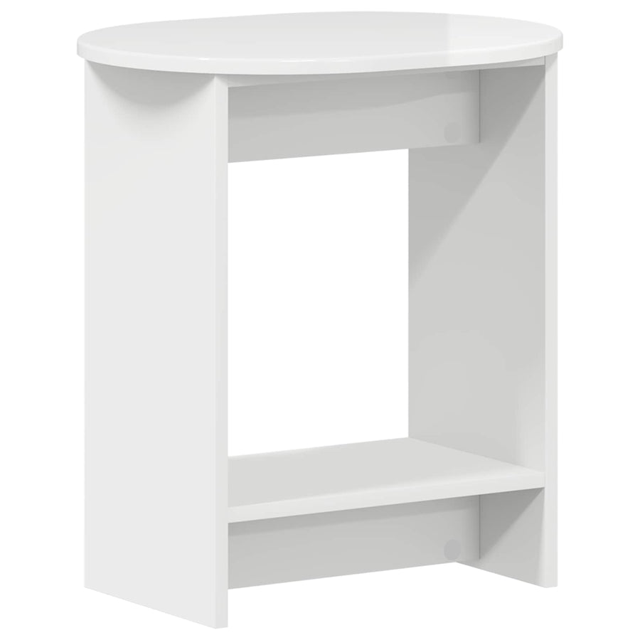 Bijzettafel Hoogglans Wit 50 x 39,5 x 55 cm Geconstrueerd hout