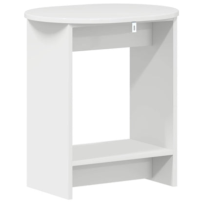 Bijzettafel Hoogglans Wit 50 x 39,5 x 55 cm Geconstrueerd hout