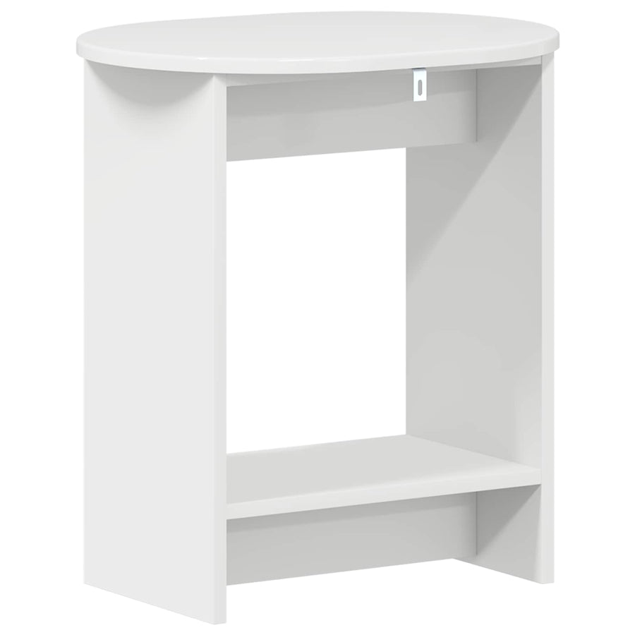 Bijzettafel Hoogglans Wit 50 x 39,5 x 55 cm Geconstrueerd hout