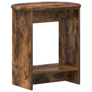 Bijzettafel 50x39,5x55 cm geconstrueerd hout gerookte eik