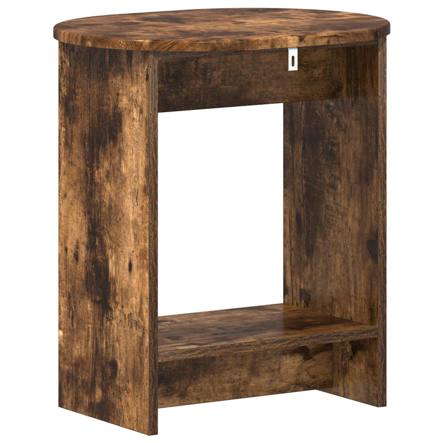 Bijzettafel Gerookte Eik 50 x 39,5 x 55 cm Geconstrueerd hout