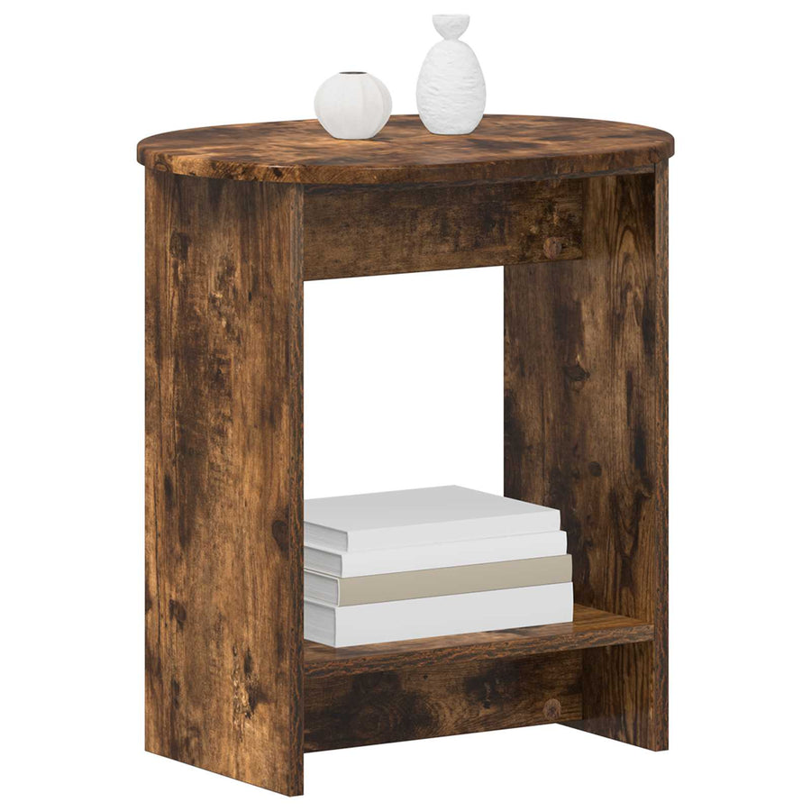 Bijzettafel Gerookte Eik 50 x 39,5 x 55 cm Geconstrueerd hout