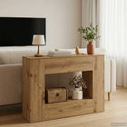 Consoletafel 101x29x74 cm bewerkt hout bruin