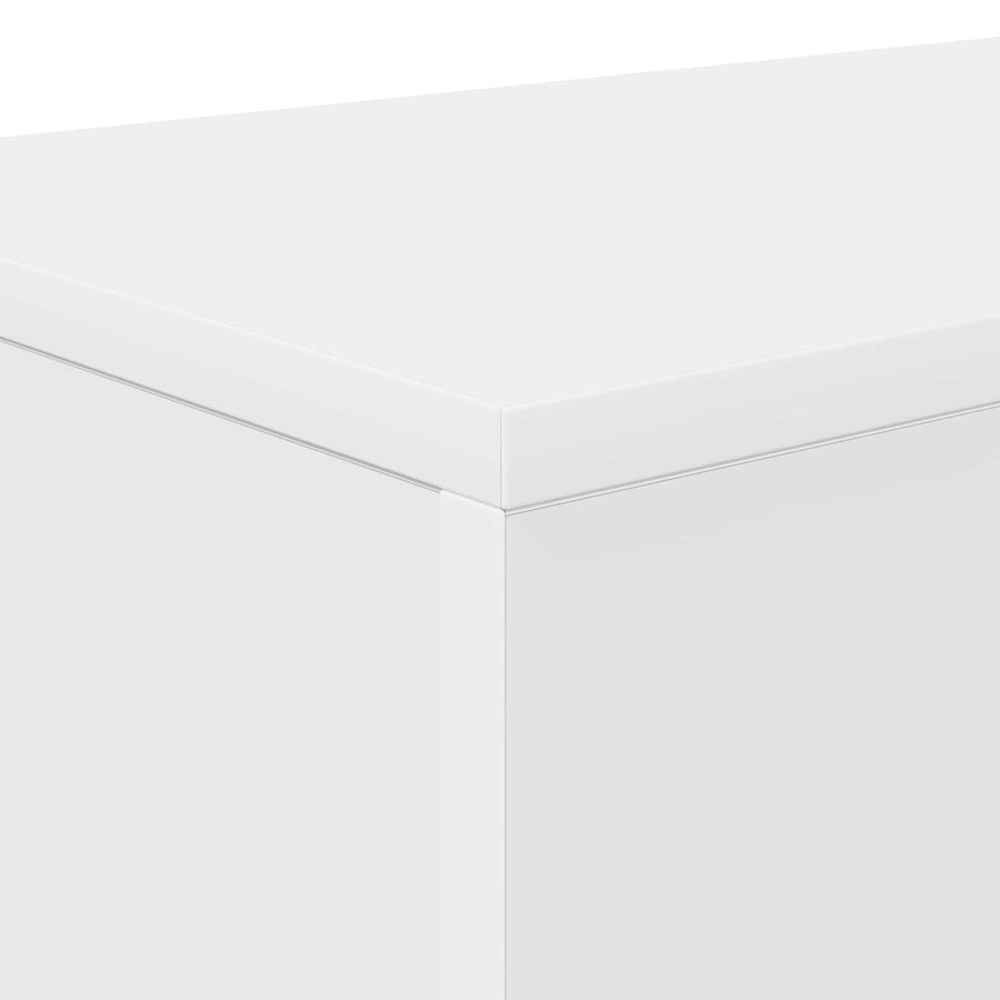 Console Table Wit 82 x 29 x 74 cm Bewerkt hout