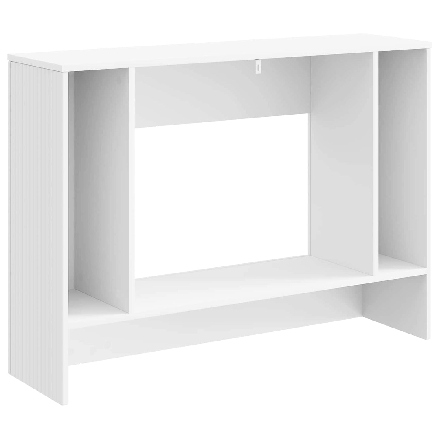 Wandtafel Gestreept Wit 101 x 29 x 74 cm Geconstrueerd hout