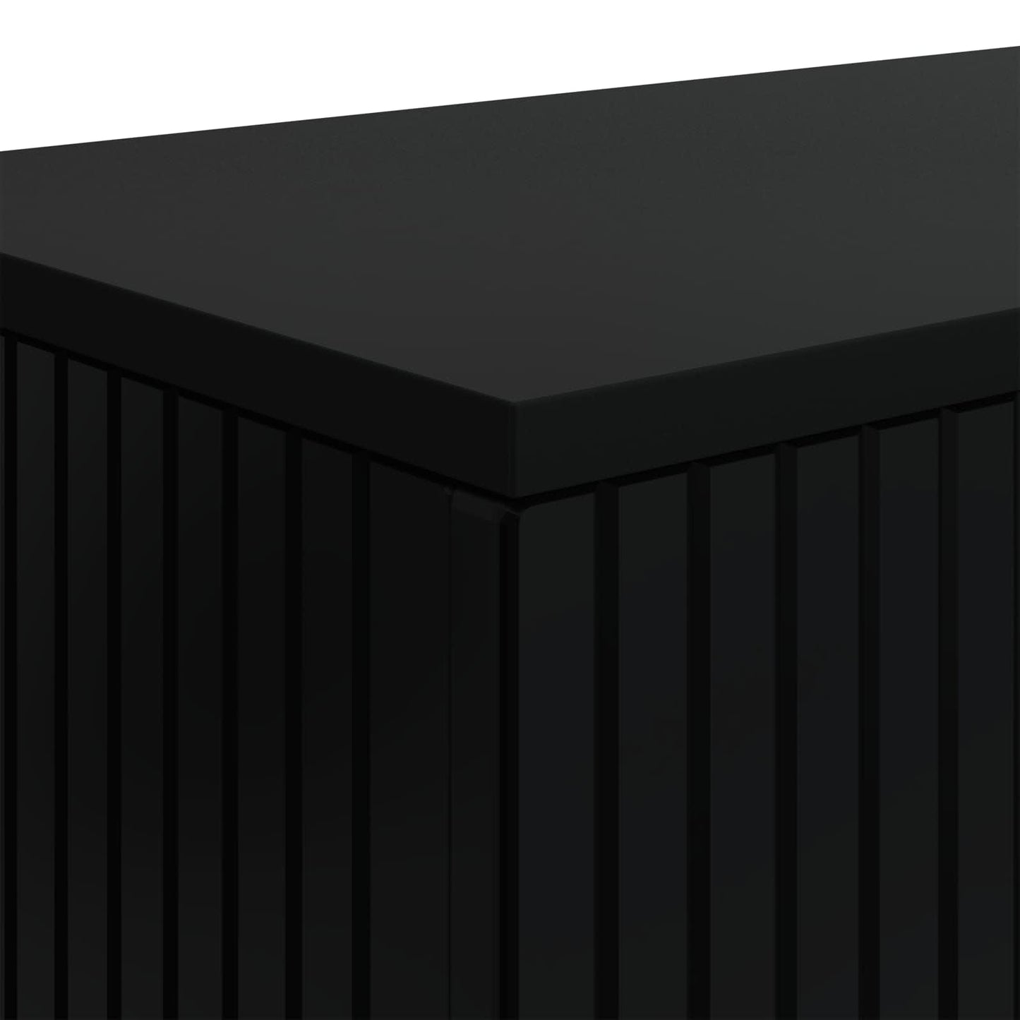 Wandtafel Gestreept Zwart 101 x 29 x 74 cm Geconstrueerd hout