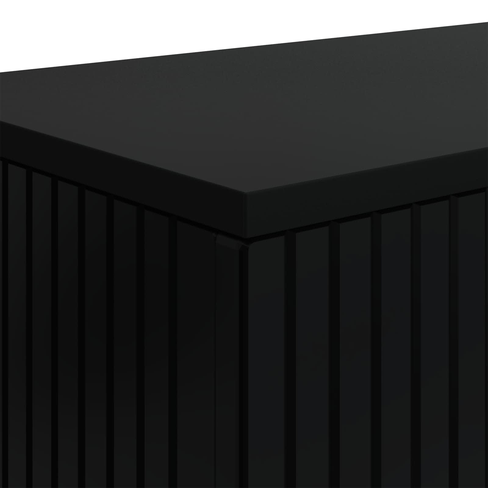 Wandtafel Gestreept Zwart 101 x 29 x 74 cm Geconstrueerd hout