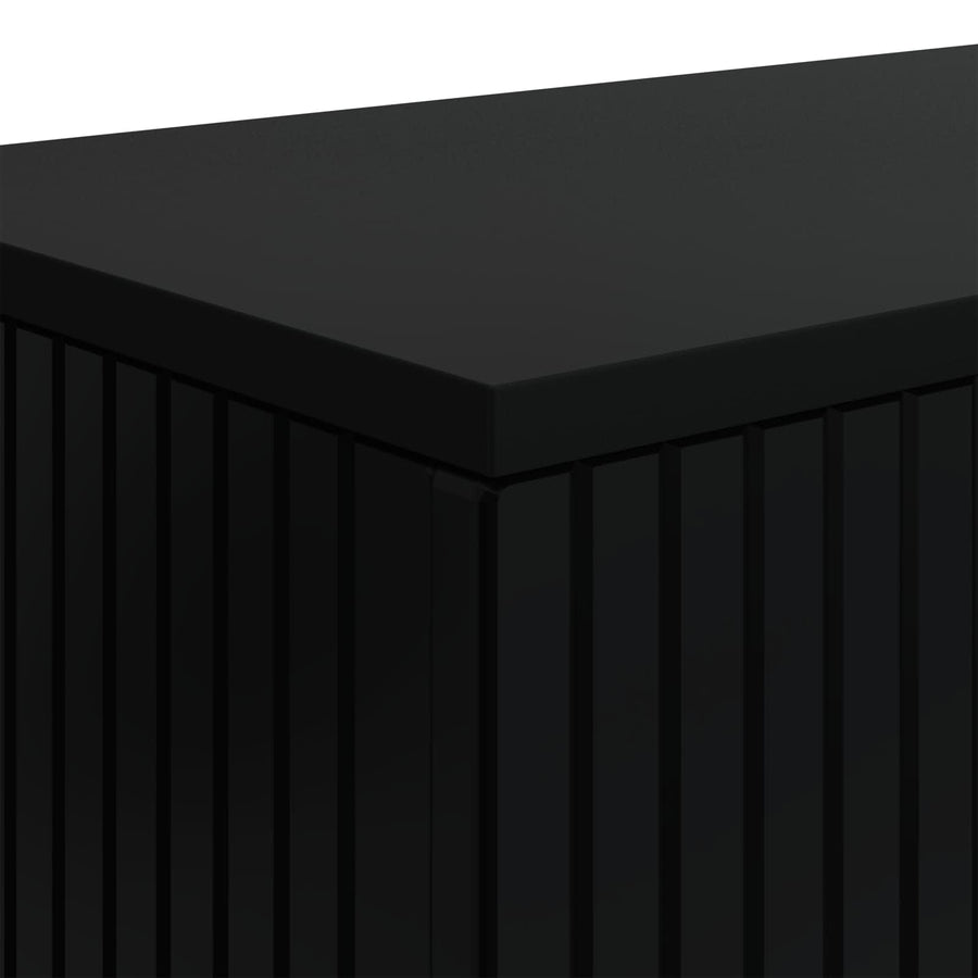 Wandtafel Gestreept Zwart 101 x 29 x 74 cm Geconstrueerd hout