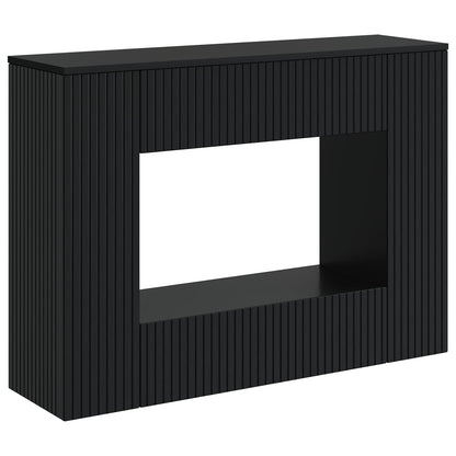 Wandtafel Gestreept Zwart 101 x 29 x 74 cm Geconstrueerd hout