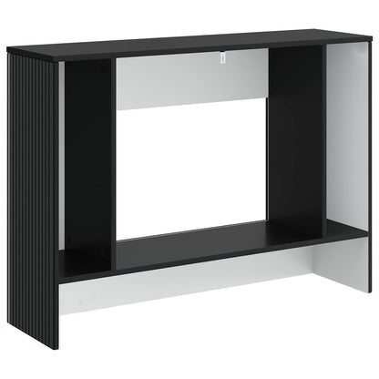 Wandtafel Gestreept Zwart 101 x 29 x 74 cm Geconstrueerd hout