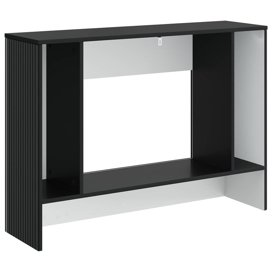 Wandtafel Gestreept Zwart 101 x 29 x 74 cm Geconstrueerd hout