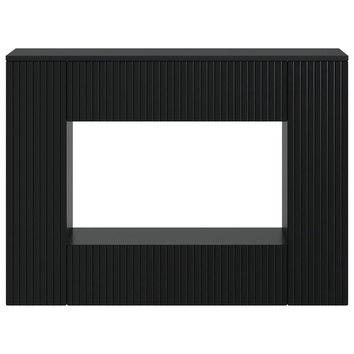 Wandtafel Gestreept Zwart 101 x 29 x 74 cm Geconstrueerd hout