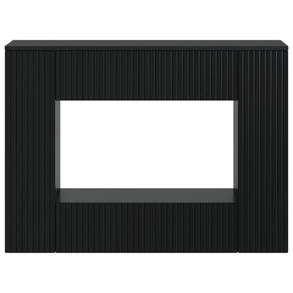 Wandtafel Gestreept Zwart 101 x 29 x 74 cm Geconstrueerd hout