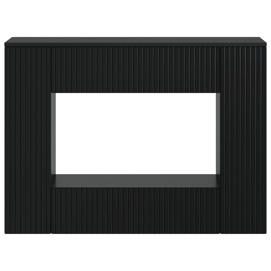 Wandtafel Gestreept Zwart 101 x 29 x 74 cm Geconstrueerd hout